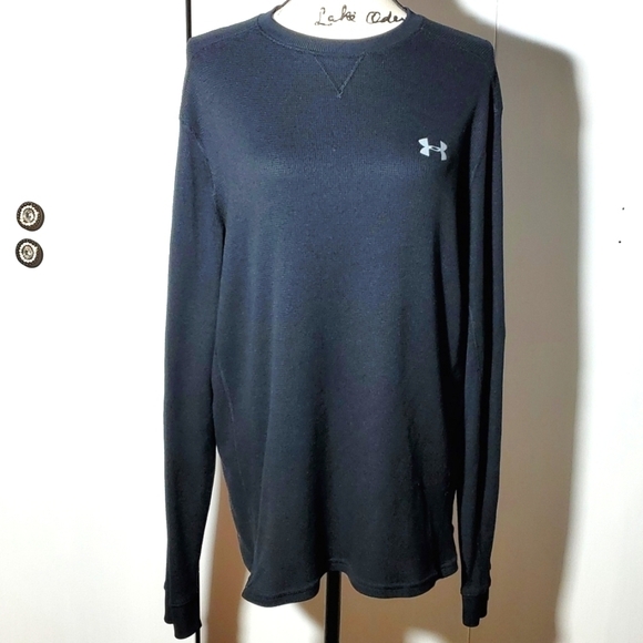 Under Armour- Mens Cold Gear Under Armour Thermal Top Logo Size Large - Picture 1 of 4